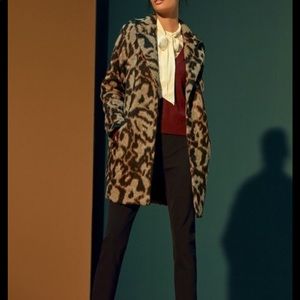 Veronica Beard Camille Cocoon Leopard Coat